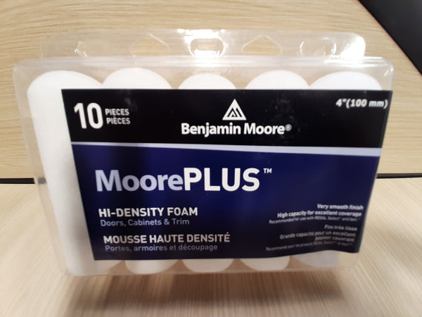 MoorePLUS Hi-Density Foam 4" Rollers 10 Pack